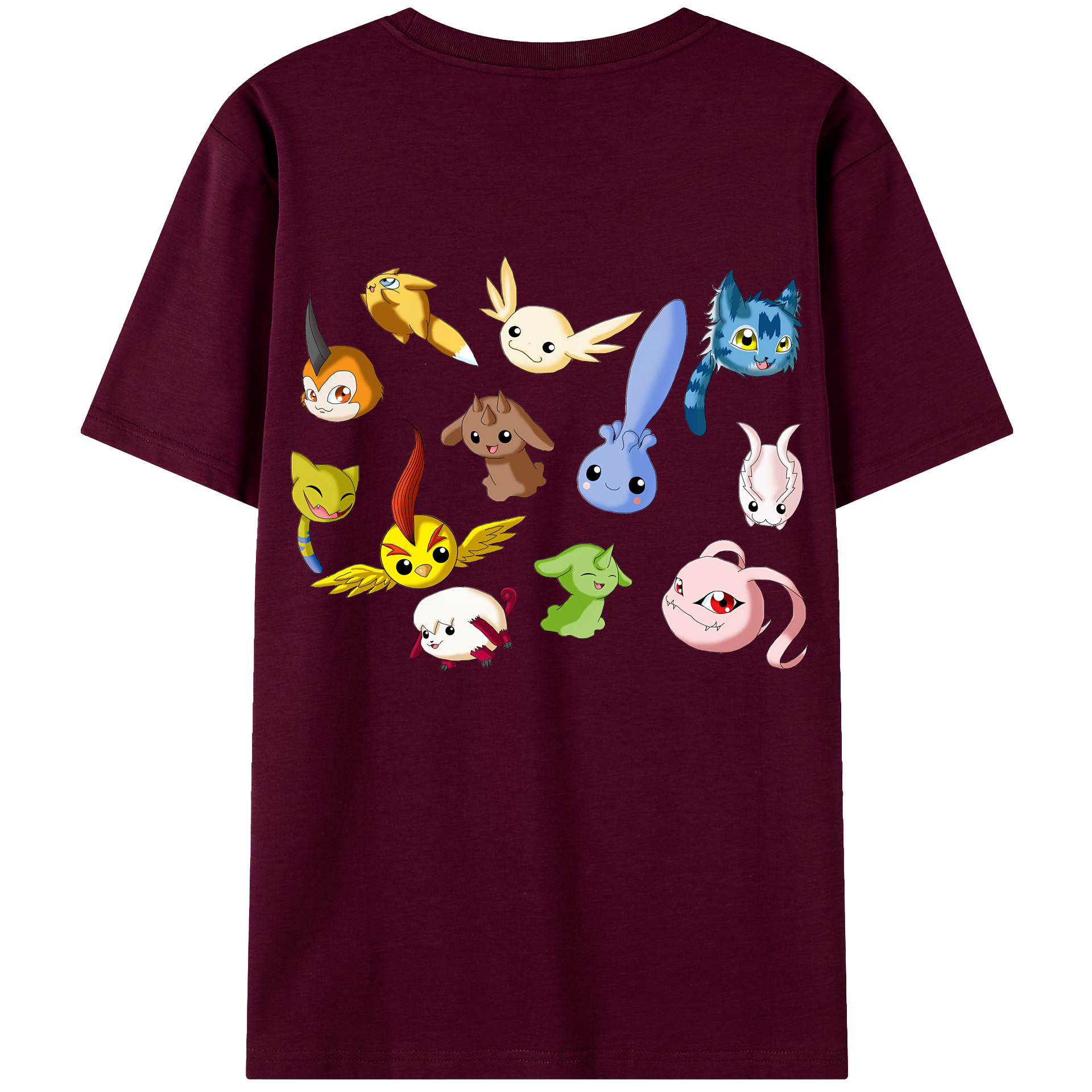 （画像用） Digimon デジタルモンスター/デジモン レディース半袖Tシャツ(バックプリント)